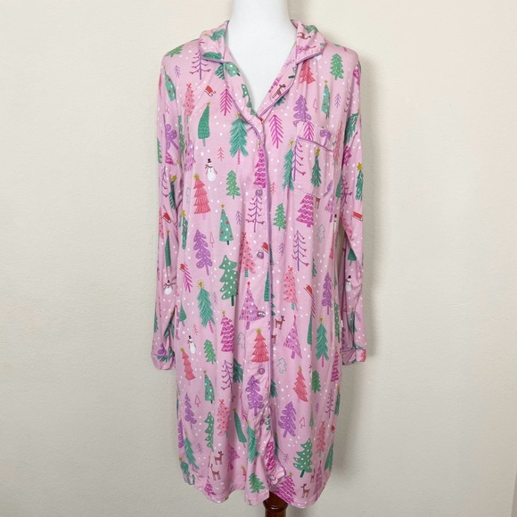 Little Sleepies Merry & Bright Women's Pink Sleep Shirt - Picture 5 of 14